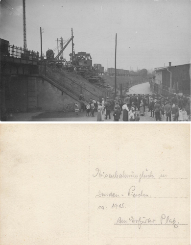 Pieschen Dresden railway accident at Erfurter Platz 1915
