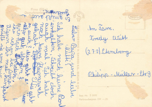 Elbdampfschiff "Dresden" vor Pirna o um 1964