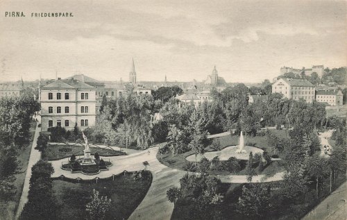 01796 Pirna Elbe Friedenspark * um 1910