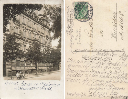 Pirnaische Vorstadt Dresden Grunaerstrasse 12 Echtfotokarte o 1913