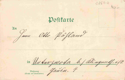 Plauen Vogtland Studentica Litho Bruno Bürger 367 gebraucht 1897