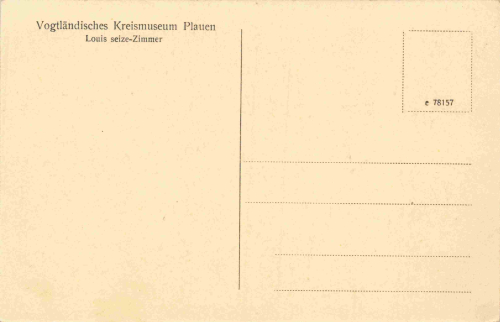Plauen Vogtland Museum Luise Seize Zimmer * um 1930