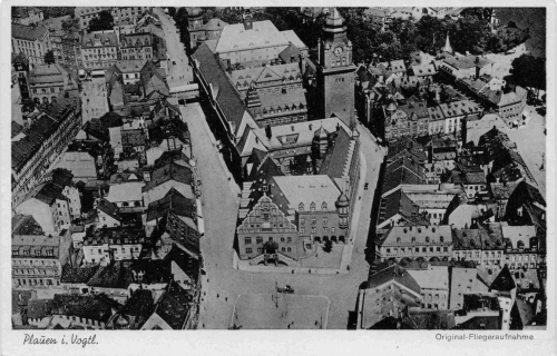 Plauen Vogtland Fliegeraufnahme o 1942