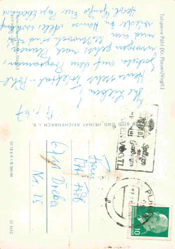 Jössnitz Plauen Pfaffenmühle o 1964