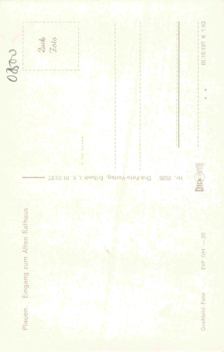 Plauen Vogtland Eingang zum alten Rathaus * 1963
