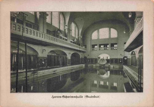 Plauen Vogtland König Albert Bad Herren-Schwimmhalle * um 1930