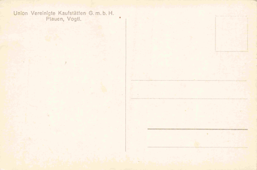 Plauen Vogtland Union Vereinigte Kaufstätten * um 1930