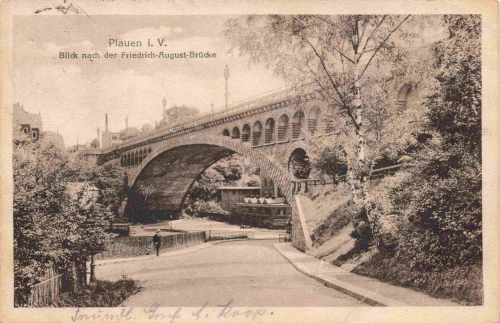Plauen Vogtland Friedrich August Brücke o um 1924