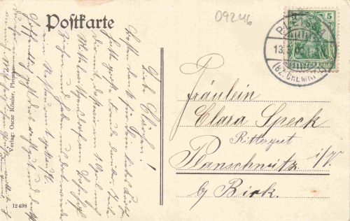 Pleißa (Limbach-Oberfrohna) Restauration Oskar Rössler Gasthof o 1909 Top Zustand