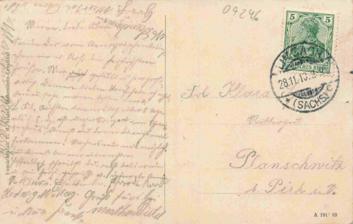 09246 Pleissa Limbach-Oberfrohna Gasthof zum weissen Ross  o 1910
