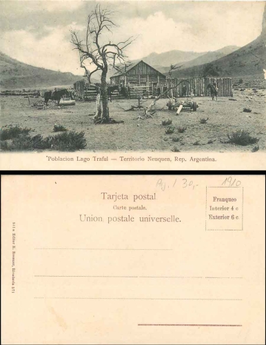 Population Lake Traful Territory Nequen Argentinien *ca. 1900