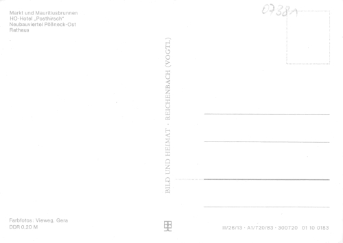 07381 Poessneck Mehrbildkarte 1983