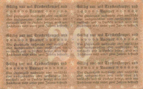 Pößneck Thüringen Notgeldschein 2 Millionen Markt 1923