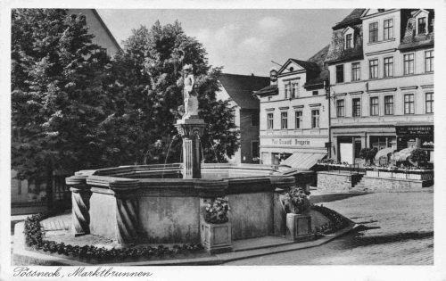 Pößneck Thüringen Marktbrunnen o 1962