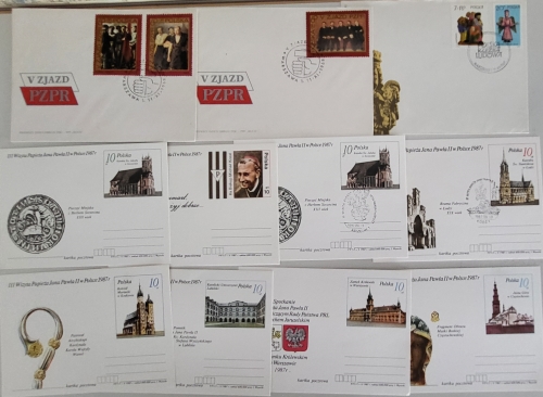 Poland 11 postal stationery and first day covers FDC
