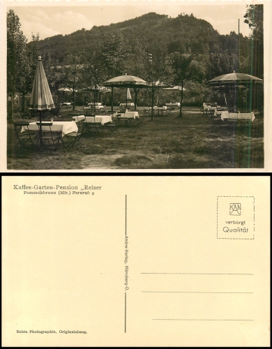 Pommelsbrunn Kaffee Garten Pension Reiser  *ca. 1940