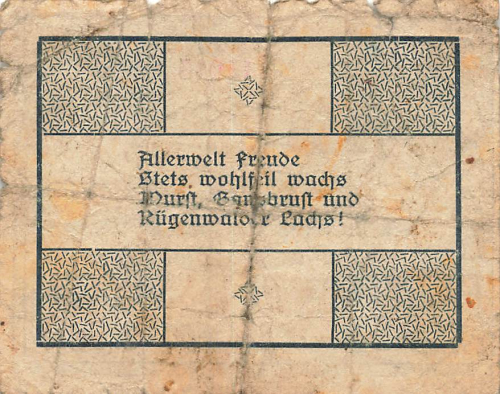 Ruegenwalde Pomerania emergency banknote Darlowo 1920