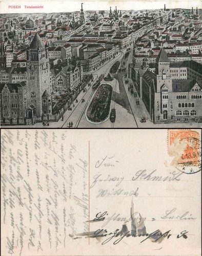Posen Künstlerkarte o 26.7.1918