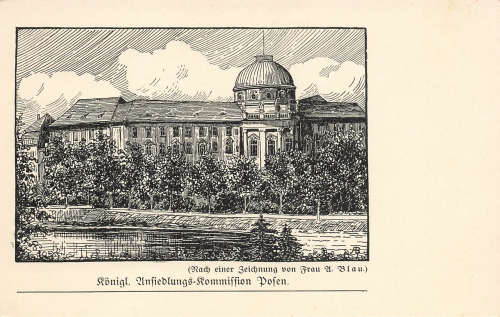 Posen Ansiedlungskommission Künstlerkarte A. Blau Poznan * um 1930