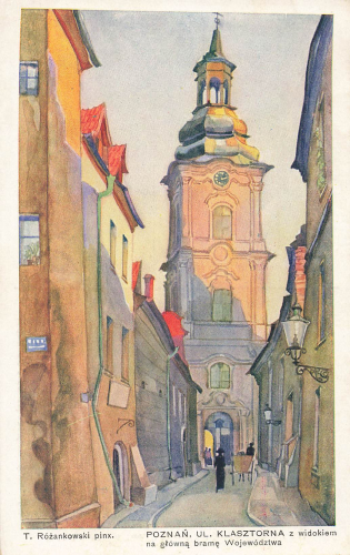 Posen UL Klasztorna Künstlerkarte Rozankowski Poznan * um 1920