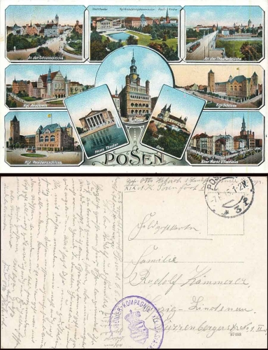 Posen Feldpost Pionier-Kompagnie XIX (2.K.S.) o 7.6.1915
