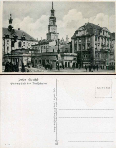 Posen Rathau Gau capital of the Wartheland * approx. 1940