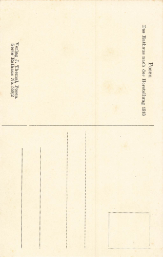 Posen Rathaus Poznan * um 1910