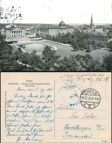 Poznan City Theater Paulikirche o December 7th, 1915