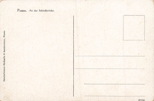 Posen Castle Bridge Wartheland Poznan * around 1910