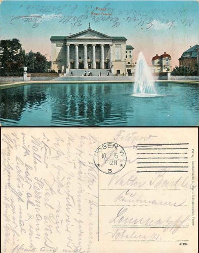 Posen Neues Theater  o 10.2.1915