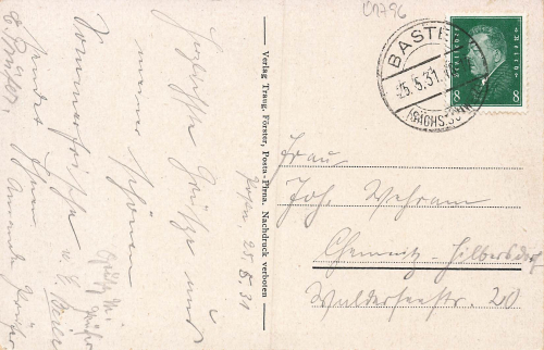 01796 Posta-Pirna Gasthof o 1931