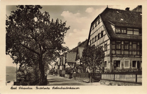 01814 Postelwitz Bad Schandau Elbe Sandstone Mountains Seven Brothers Houses * around 1955