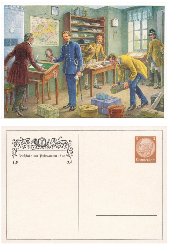 Post office with post office worker's private postal stationery 1938 *