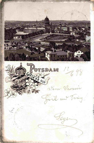 Potsdam Gruss auss... Litho alte Ansichtskarte o 1898