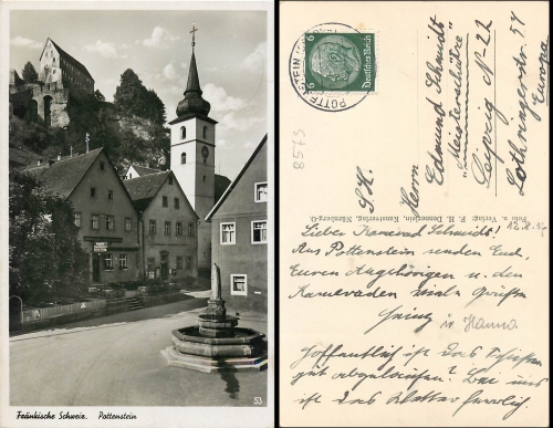 Pottenstein postcard o August 12, 1937