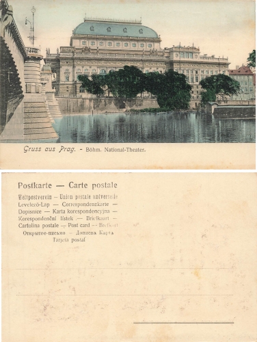 Prague Bohemian National Theater * around 1900