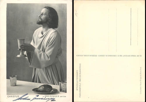 Preisinger Anton  Passionsspiele 1950 Oberammergau Autogramm