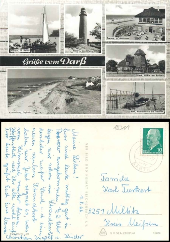 18375 Darß Leuchtturm Mühle o 27.5.1967