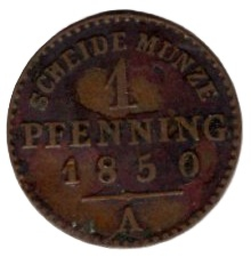 Preussen 1 Pfennig 1850 A Friedrich Wilhelm VI