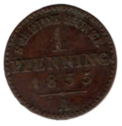 Preussen 1 Pfennig 1855 A Friedrich Wilhelm VI.