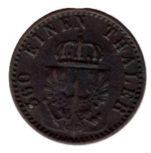 Prussia 1 Pfennig 1869 A Wilhelm I.