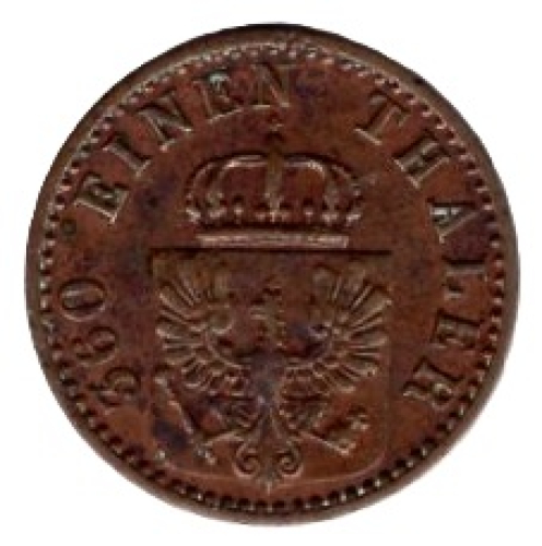 Prussia 1 Pfennig 1870 A Wilhelm I.
