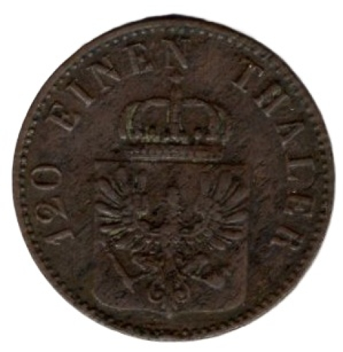 Preussen 3 Pfennig 1848 A Friedrich Wilhelm VI.