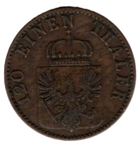 Prussia 3 Pfennig 1862 A Wilhelm I.
