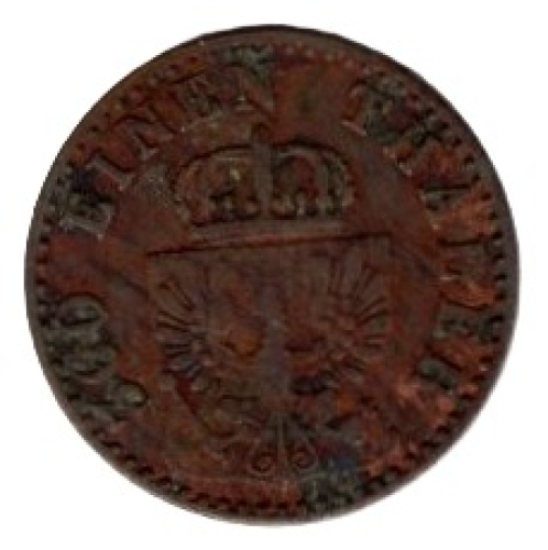 Prussia 1 Pfennig 1863 A Wilhelm I.