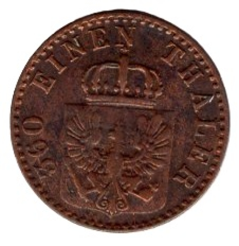 Prussia 1 Pfennig 1864 A Wilhelm I.