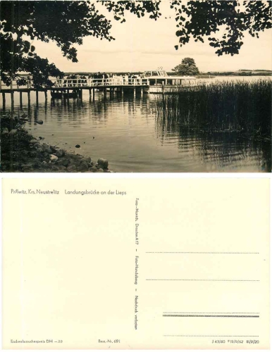 17237 Prillwitz Hohenzieritz pier on the Lieps * 1962 Hanich0691
