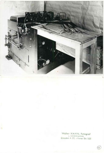 Bag machines Spezima special machine factory Dresden Hahn large photo 18 x 13 cm around 1960