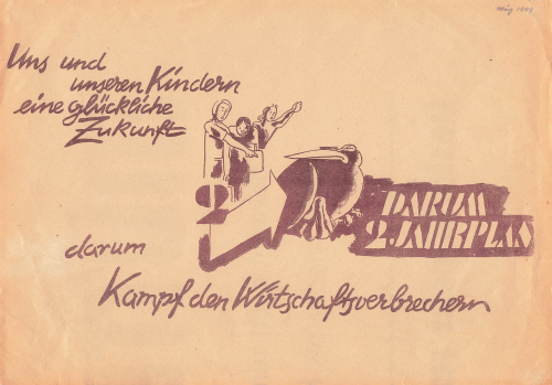 Propaganda poster for the 2nd Year Plan in the SBZ 1949