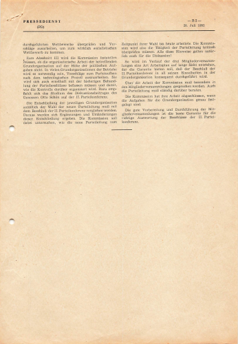 Propaganda und Parteileben Pressedienst der DDR 2 Seiten 1952